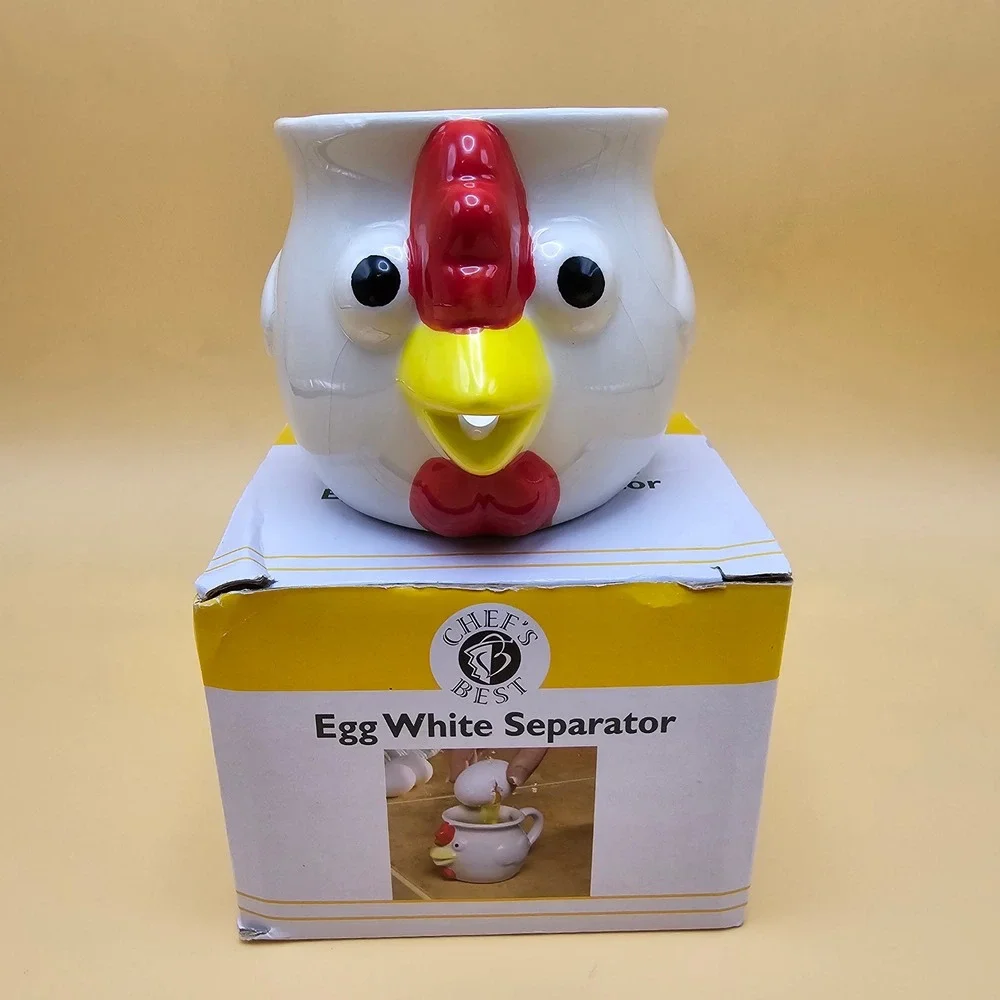 Chef's Best Egg White‎ Separator Fun Chicken Ceramic Kitchen Gadget